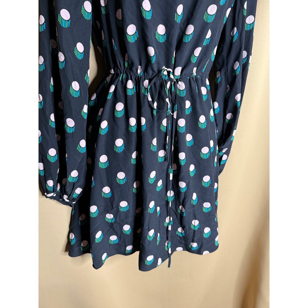 Diane von Furstenberg Black Silk Casimir Dot Dress 6 - Picture 8 of 10